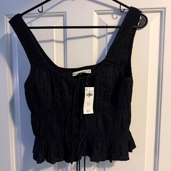 Ruched tie front top - Abercrombie & Fitch - Picture 3 of 3